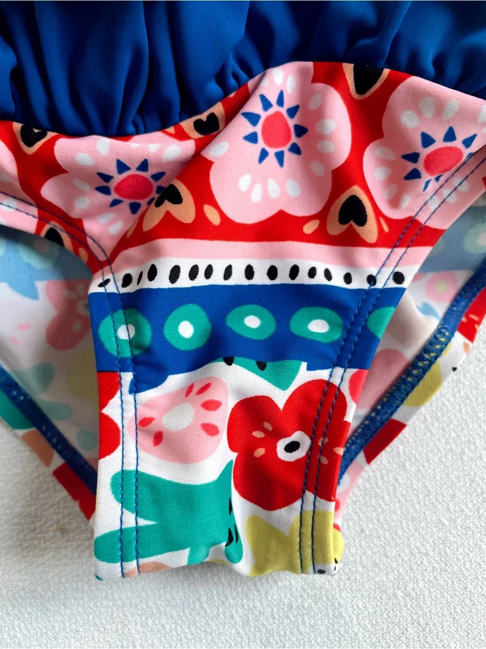 FLOATIMINI Bathing Suit Swimsuit Swimwear Floral Bow Rainbow 3T Swim Beach